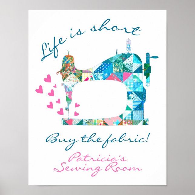 Póster Compra De La Máquina De Costura De Parchas De Teji (Frente)