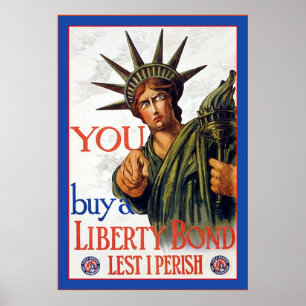 Póster Compra un bono de libertad ~ Poster Vintage WW1