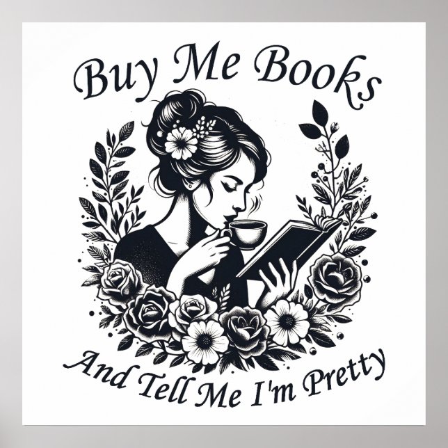 Póster Cómprame libros y dime que soy bonita (Frente)