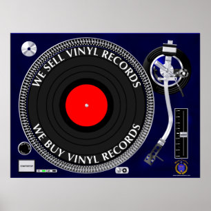 PÓSTER COMPRAMOS REGISTROS DE VINYL