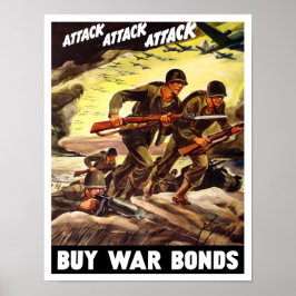 Póster Comprar bonos de guerra — Propaganda de la Segunda