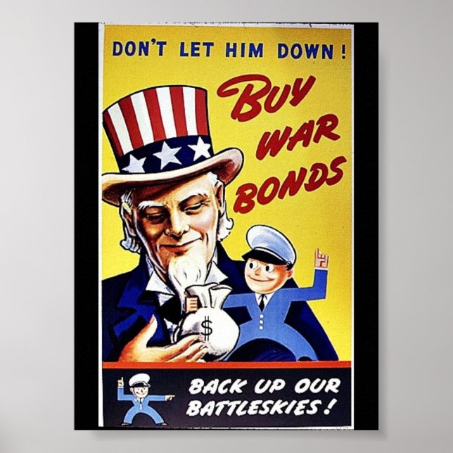 Póster Comprar Bonos De Guerra, Respaldar A Nuestros Luga (Frente)