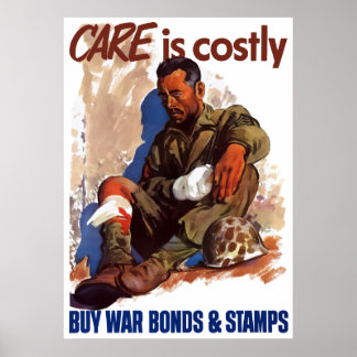 Póster Comprar bonos de guerra y sellos