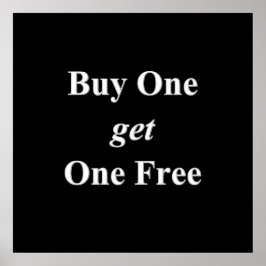 Póster Comprar uno obtener un Poster gratis