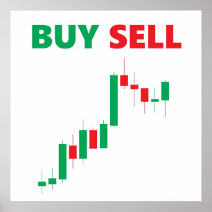 Póster Comprar Vender - Trader de Divisas del Mercado de