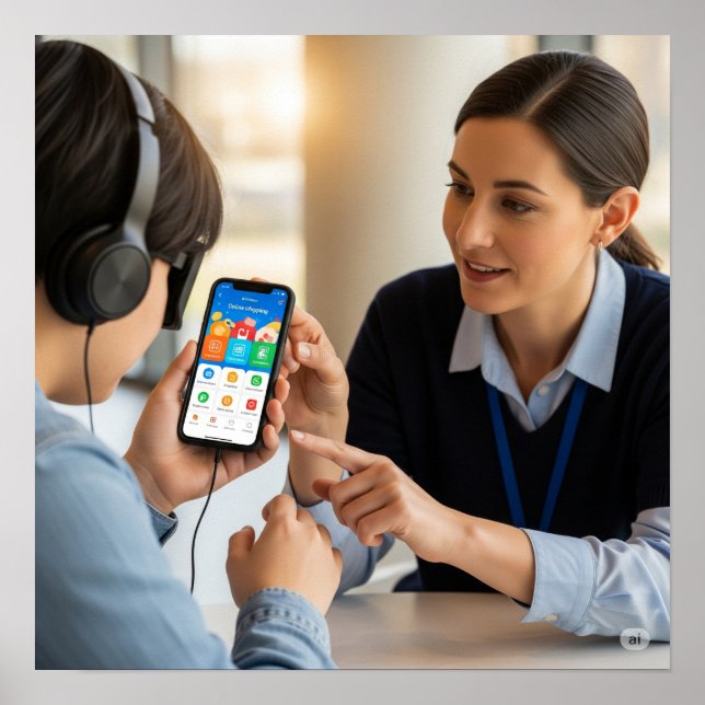 Póster Compras accesibles (Frente)