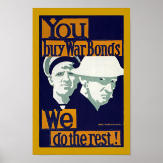 Póster Compras bonos de guerra, ¡nosotros hacemos el rest