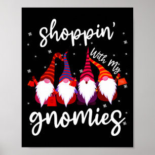 Póster Compras Con Mis Gnomies Cute Xmas Gnomes Lover Ch