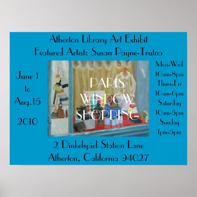 PÓSTER COMPRAS DE LA VENTANA DE PARÍS (Frente)