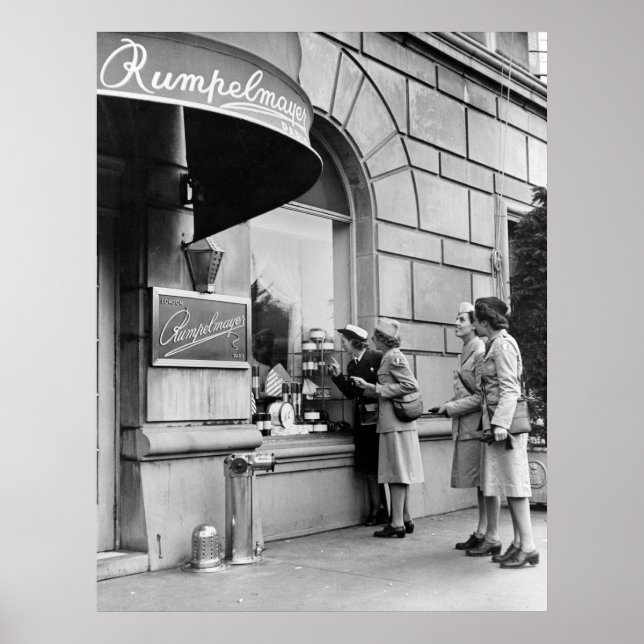 Póster Compras de ventanas: años 40 (Frente)