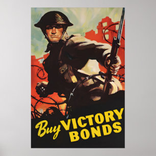 Póster Compre Bonos de la Victoria Arte de Propaga