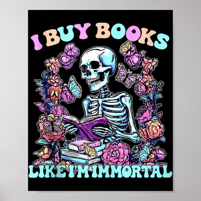 Póster Compré Libros Como Mi Inmortal Bastón De Lector De (Frente)