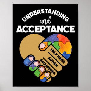 Póster Comprensión de la aceptación Autismo Conciencia Co