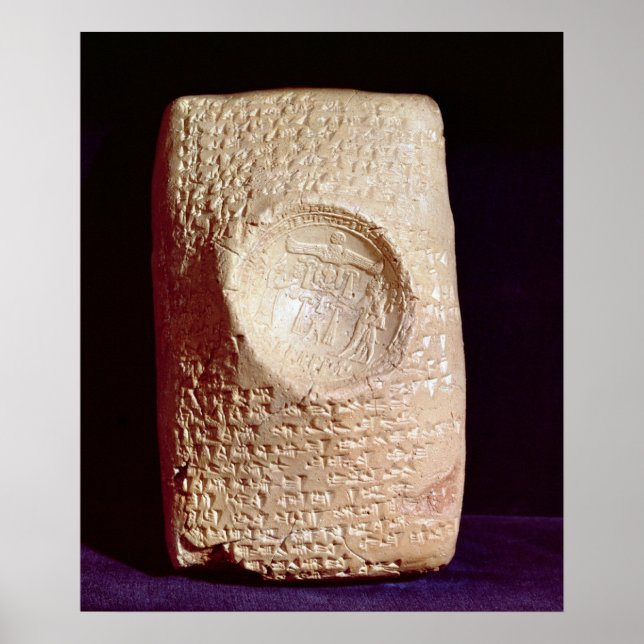 Póster Comprimido con inscripción cuneiforme (Frente)