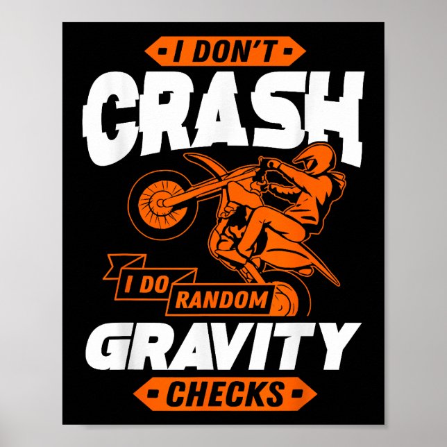 Póster Comprobaciones de Gravedad Aleatorias - Motocross  (Frente)