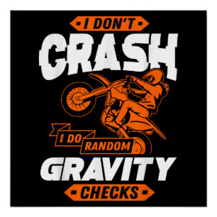 Póster Comprobaciones de Gravedad Aleatorias - Motocross 