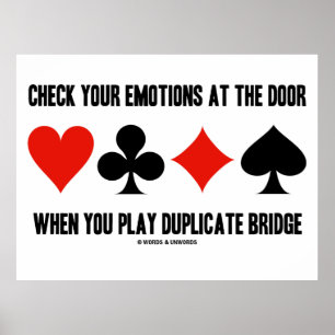 Póster Comprobar tus emociones en el puente duplicado de 
