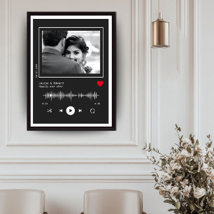 Póster Compromiso de Boda de reproductor de música
