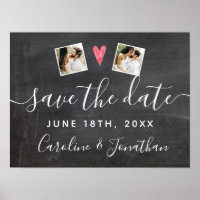 Compromiso Foto Prop Chalkboard Guardar fecha