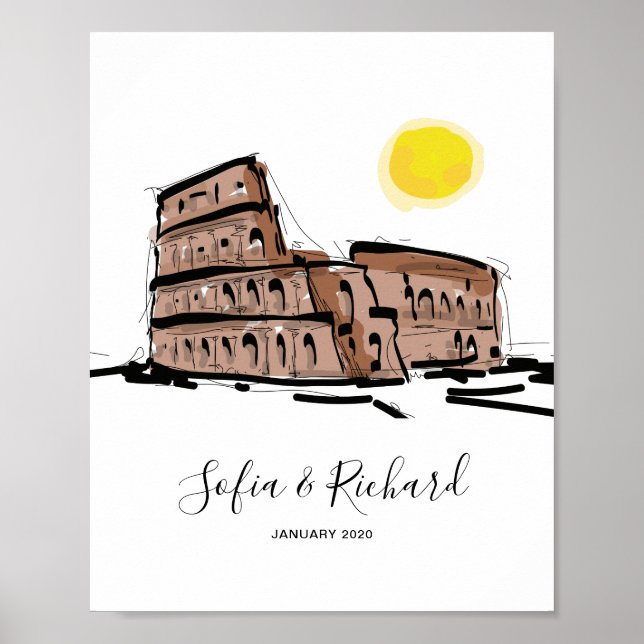 Póster Compromiso, propuesta, regalo de pareja de anivers (Frente)