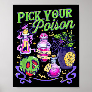 Póster Comprueba tu princesa vintage de Halloween