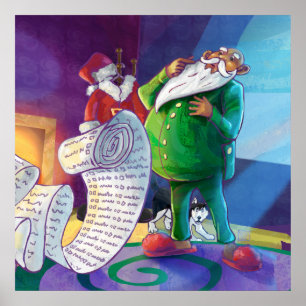 Póster Compruébalo dos veces Santa