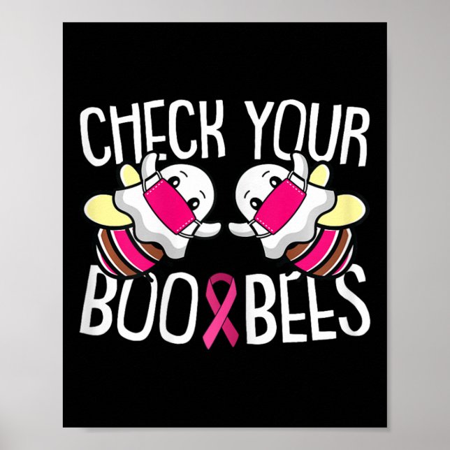 Póster Compruebe su Boo Bebe Cáncer de Mama Warrio (Frente)