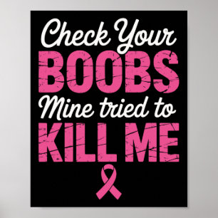 Póster Compruebe Su Conciencia Sobre El Cáncer De Mama Me