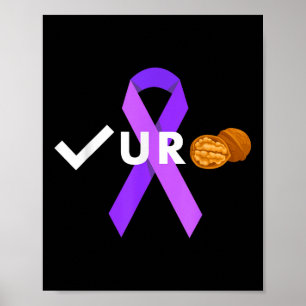 Póster Compruebe sus nueces y compruebe su cáncer testicu
