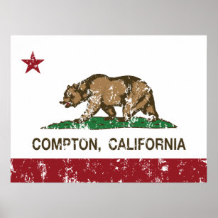 Póster Compton State Flag