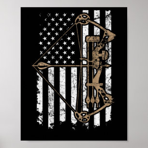 Póster Compuesto De Arco Con Bandera De Camo Eeuu - Bow H