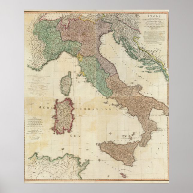 Póster Compuesto de Italia (Frente)