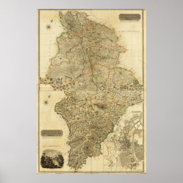 Póster Compuesto de Lanarkshire (Frente)