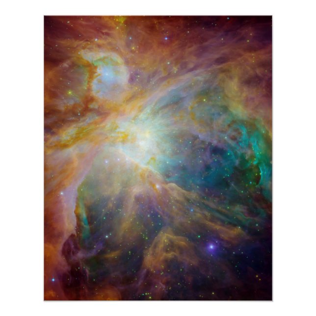 Póster Compuesto de las estrellas de nebula de Orion (Anverso)