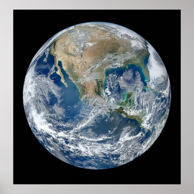 Póster COMPUESTO DE Mármol azul 2012 DE EARTH FROM SPACE  (Frente)