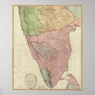 Póster Compuesto por la península de la India