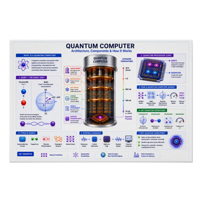 Póster Computadora Cuántica (Anverso)