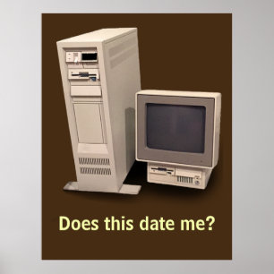 Póster Computadora de escritorio de vintage hace que me l