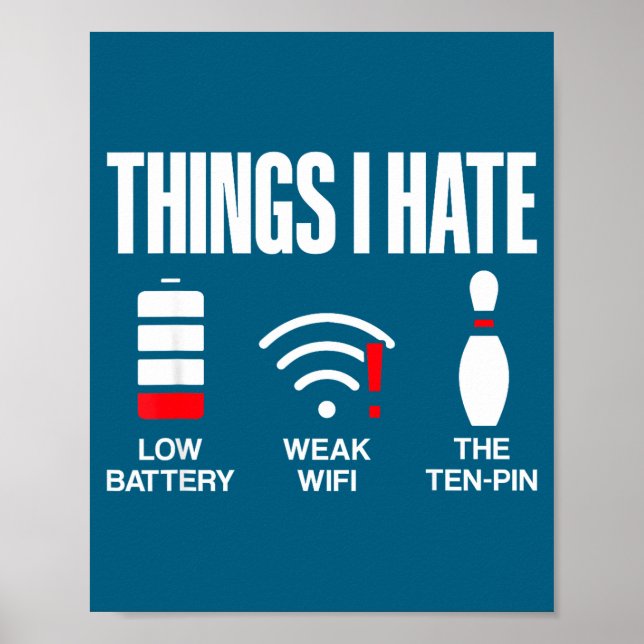 Póster Computer Science Things I Hate Low Battery Weak Sc (Frente)