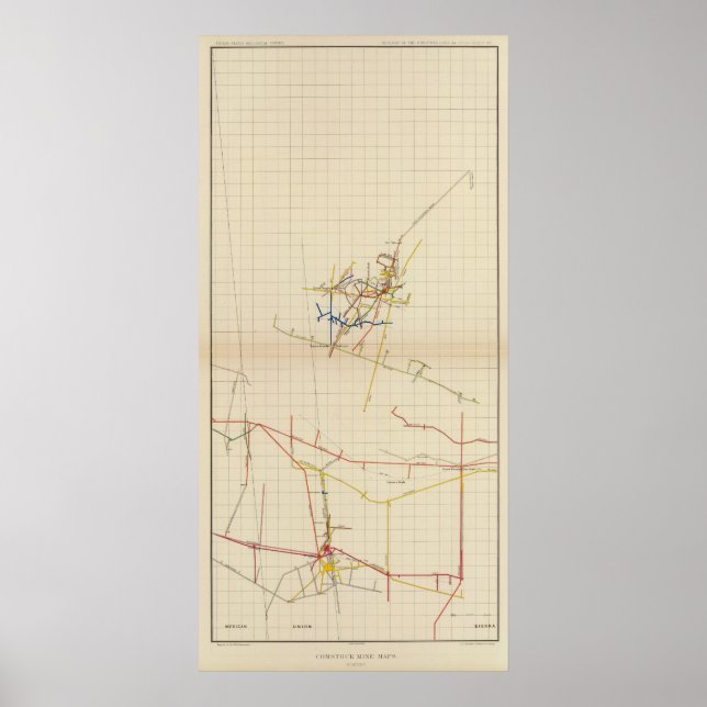Póster Comstock Mine Maps Number II (Frente)