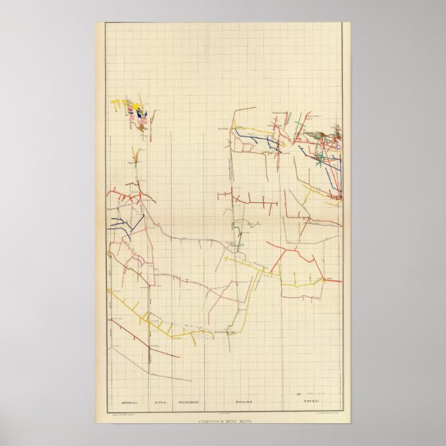 Póster Comstock Mine Maps Number V (Frente)