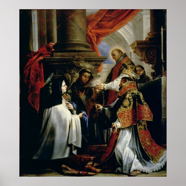 Póster Comunión de Santa Teresa de Ávila c.1670 (Frente)