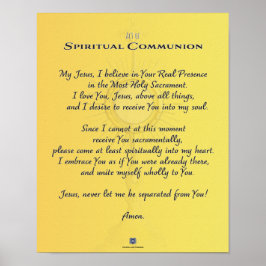 Póster Comunión espiritual, acto de