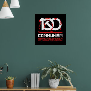 Póster Comunismo, celebrando 100 millones de muertes