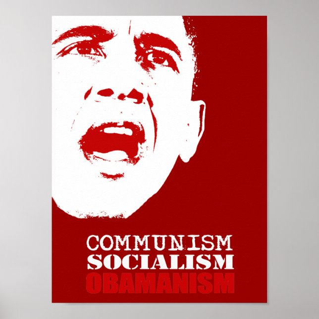 PÓSTER COMUNISMO, SOCIALISMO, OBAMANISMO (Frente)