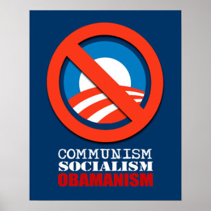 PÓSTER COMUNISMO, SOCIALISMO, OBAMANISMO