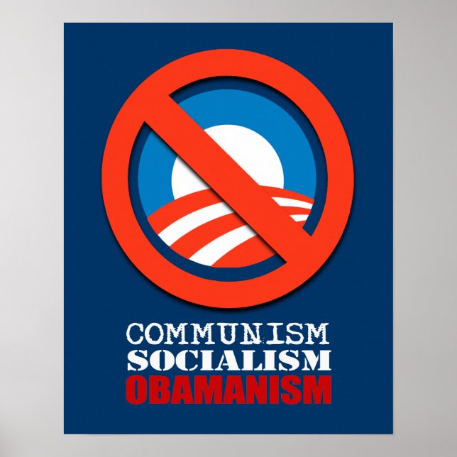 PÓSTER COMUNISMO, SOCIALISMO, OBAMANISMO (Frente)