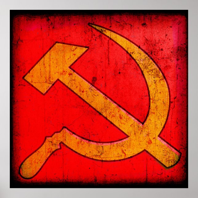 Póster Comunismo USSR Poster de Hammer y Sickle (Frente)