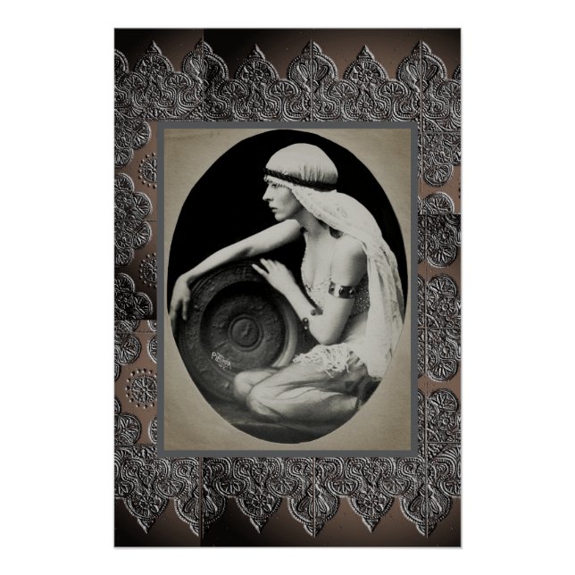 Poster con bailarina tribal de época (Anverso)