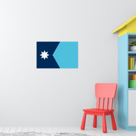 Póster con Bandera de Minnesota, EE. UU.